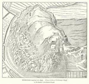 Castillo de Edimburgo en 1647 de English School